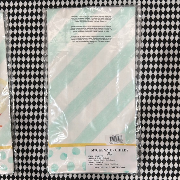 Mackenzie Childs Spring Dish Towels - Picture 2 of 3